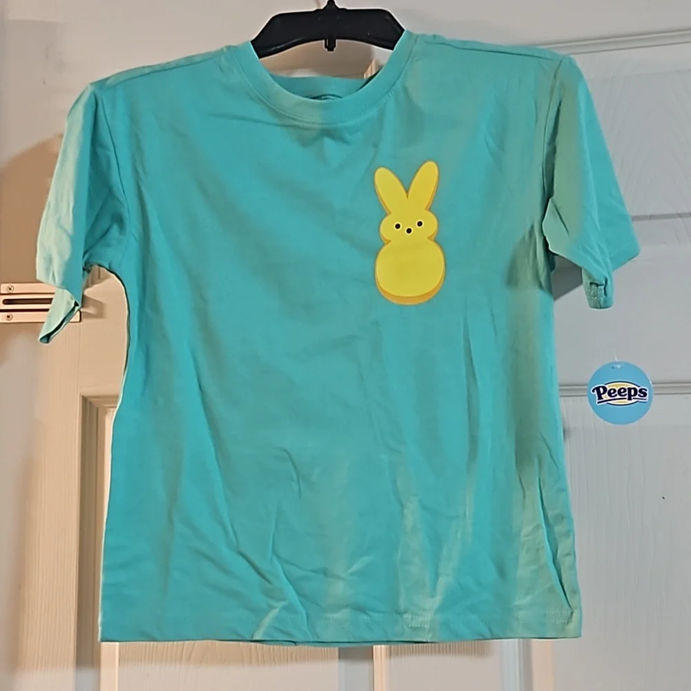 WHERE MY PEEPS AT? TEE: BLUE/GREEN: NEW WITH TAGS: SIZE 8
